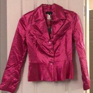 Renato Nucci Paris Fuschia Silk Suit Set Sz 36